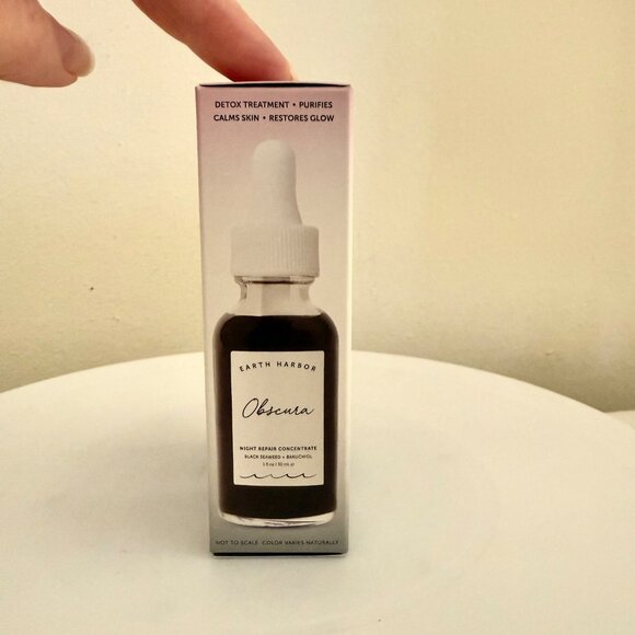 Earth Harbor Obscura Night Repair Full SIze Concentrate Serum Black Seaweed 1oz - Picture 8 of 9
